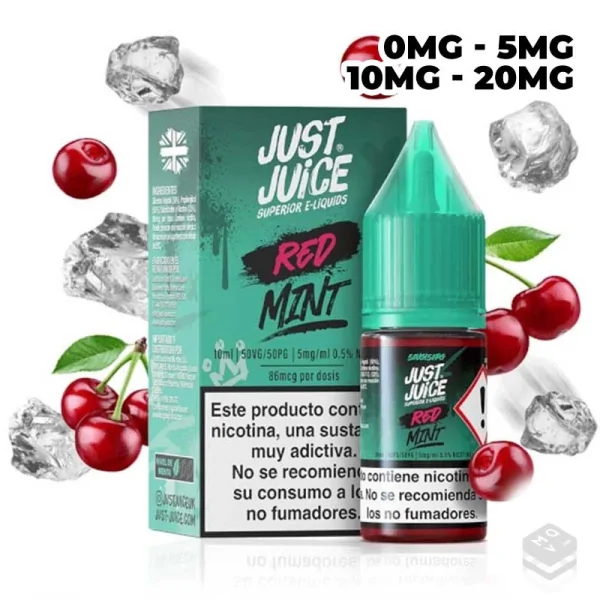 NIC SALTS RED MINT JUST JUICE 10ML