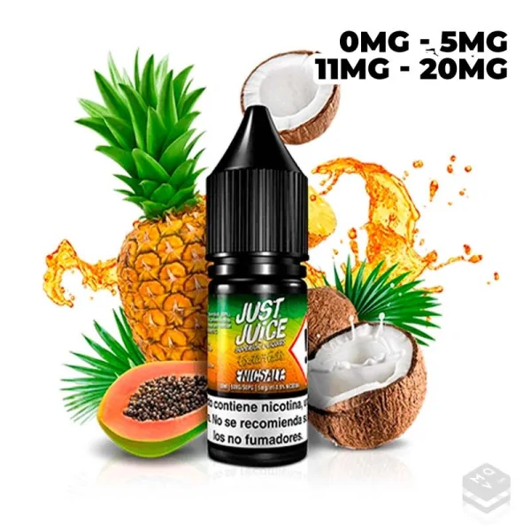 NIC SALTS EXOTIC FRUITS PAPAYA PINEAPPLE & COCONUT JUST JUICE 10ML VAPE