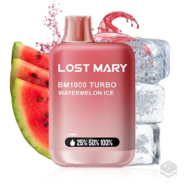 DISPOSABLE VAPE LOST MARY BM1000 WATERMELON ICE 20MG 2ML