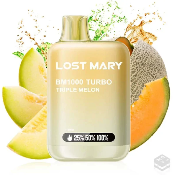 DISPOSABLE VAPE LOST MARY TRIPLE MELON BM1000 20MG 2ML