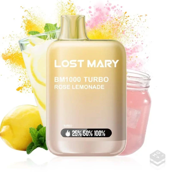 VAPER DESECHABLE ROSE LEMONADE LOST MARY BM1000 20MG 2ML