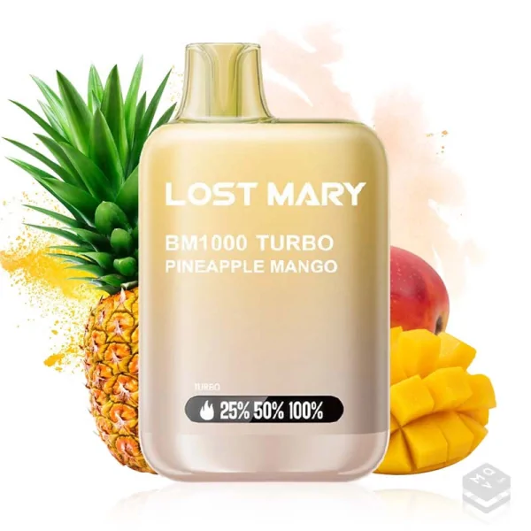DISPOSABLE VAPE PINEAPPLE MANGO LOST MARY BM1000 20MG 2ML