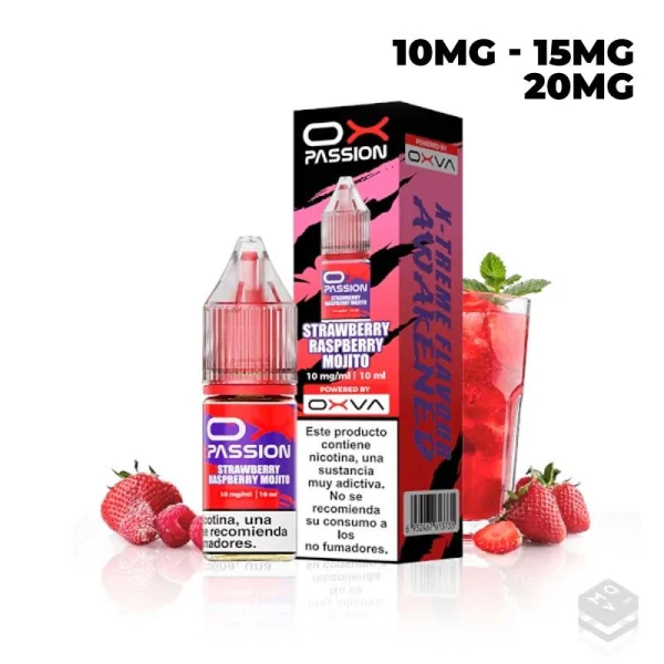 NICOTINE SALTS STRAWBERRY RASPBERRY MOJITO OXVA OX PASSION 10ML