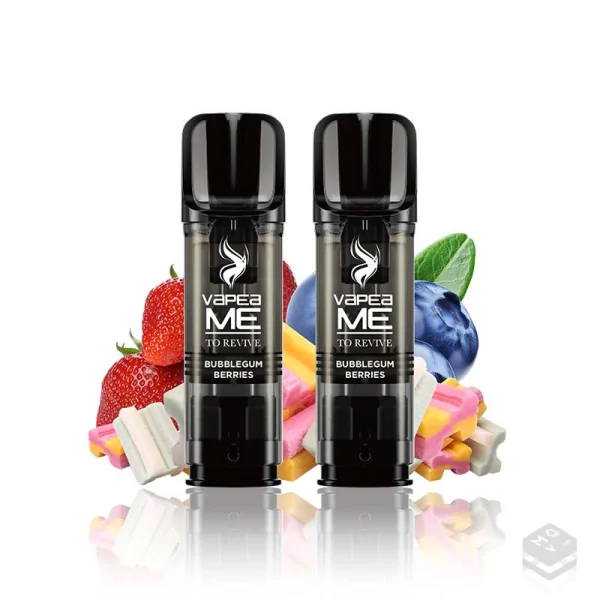 2 x BUBBLEGUM BERRIES VAPEAME REVIVE PRE-FILLED CARTRIDGES 2x2ML