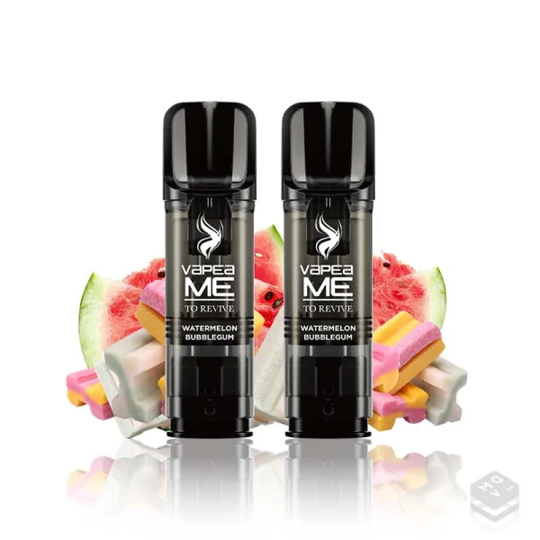 2 x WATERMELON BUBBLEGUM VAPEAME REVIVE PRE-FILLED CARTRIDGES 2x2ML