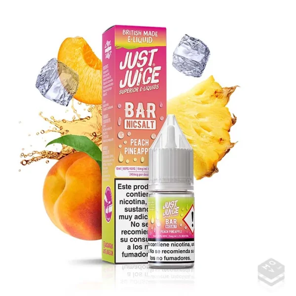 SALES DE NICOTINA PEACH PINEAPPLE JUST JUICE BAR 10ML
