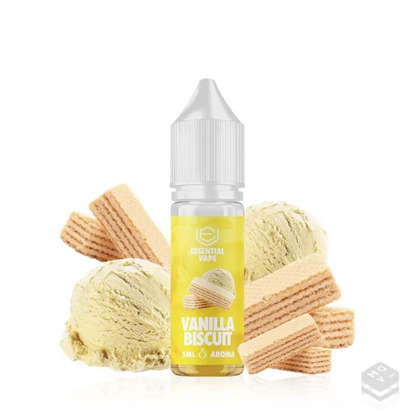 FLAVOUR VANILLA BISCUIT ESSENTIAL BOMBO ELIQUIDS 5ML MINILONGFILL