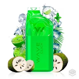 DISPOSABLE POD BUD VAPE WAVE CLICK GUANABANA LIME ICE 20MG