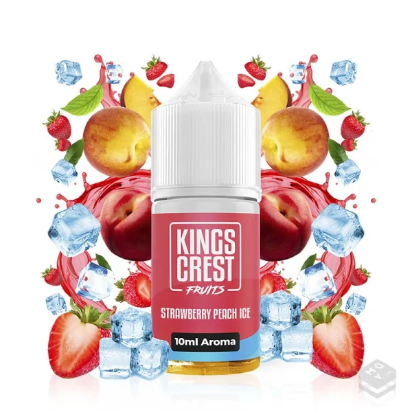 AROMA STRAWBERRY PEACH ICE KINGS CREST 10ML MINILONGFILL