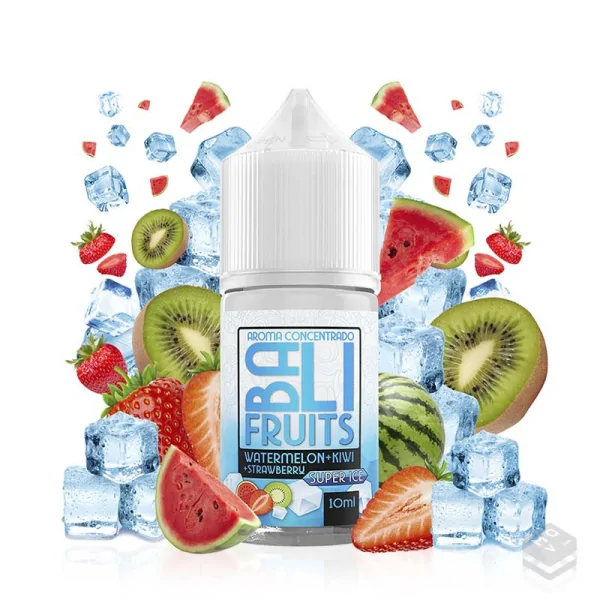 FLAVOUR WATERMELON KIWI STRAWBERRY SUPER ICE BALI FRUITS KINGS CREST 10ML MINILONGFILL
