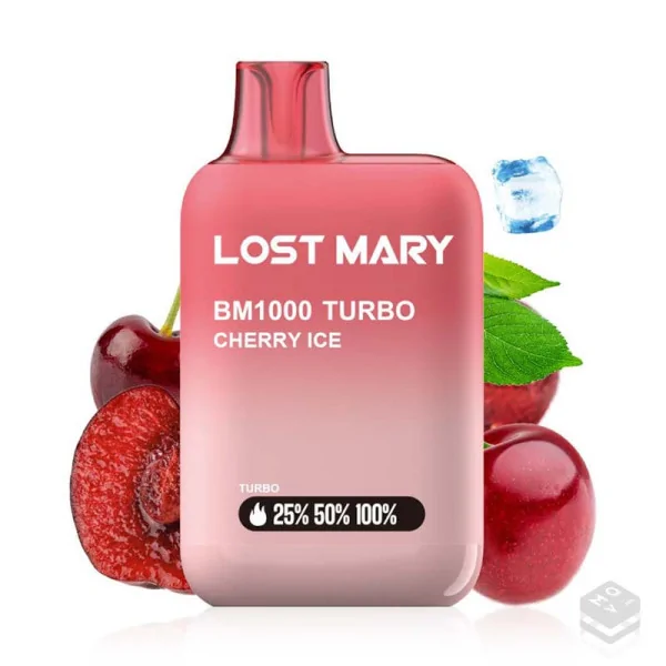 DISPOSABLE VAPE CHERRY ICE LOST MARY BM1000 20MG 2ML
