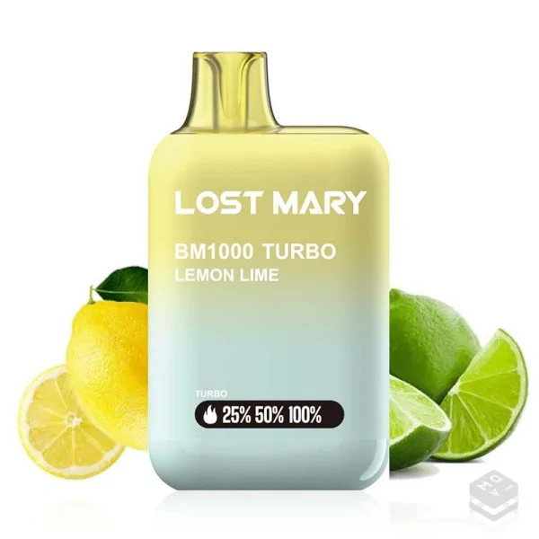DISPOSABLE VAPE LEMON LIME LOST MARY BM1000 20MG 2ML