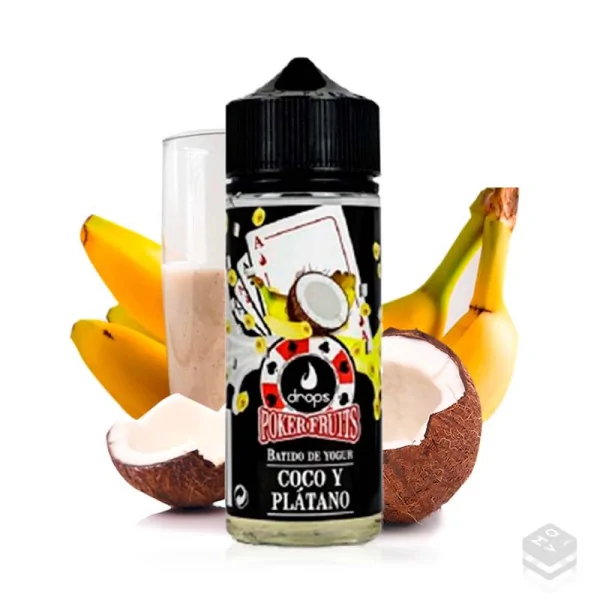 AROMA POKER FRUITS BATIDO DE COCO PLATANO DROPS 16ML LONGFILL