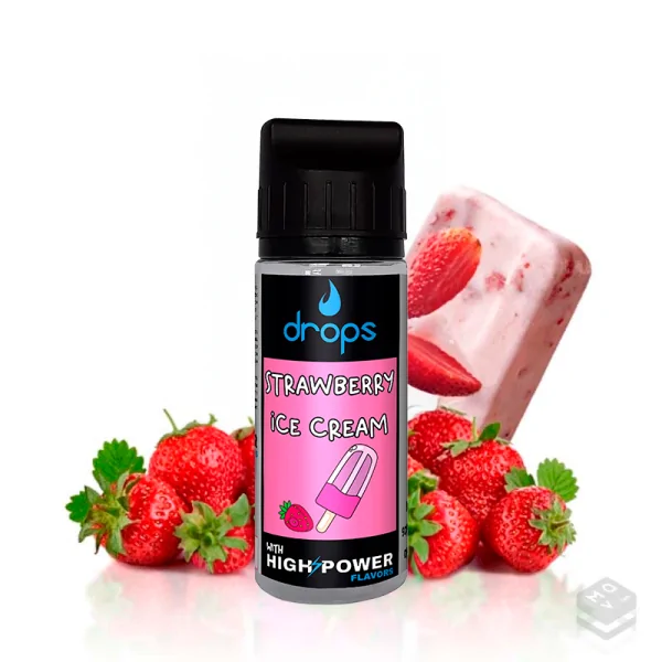 FLAVOUR STRAWBERRY ICE CREAM DROPS 8ML LONGFILL VAPE