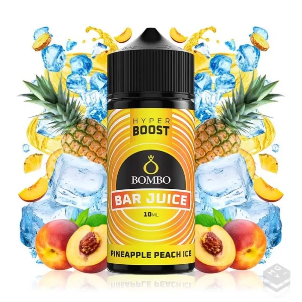 FLAVOUR PINEAPPLE PEACH ICE BAR JUICE HYPER BOOST BOMBO ELIQUIDS 10ML LONGFILL