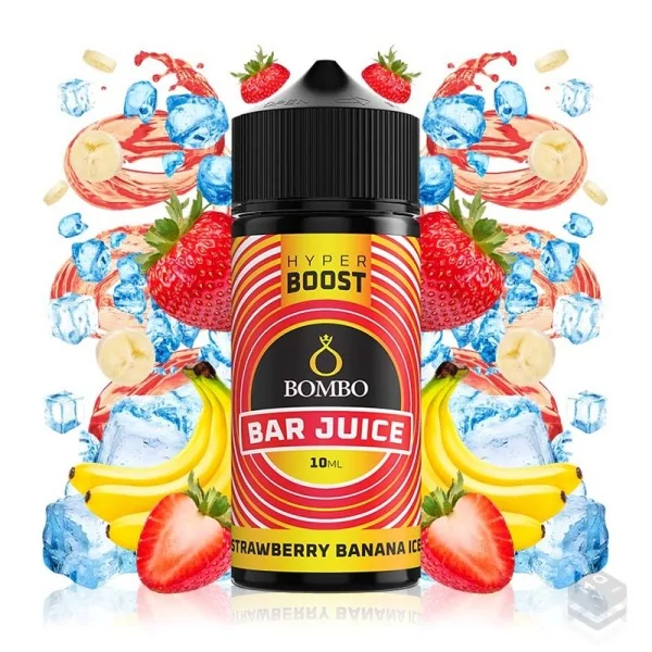 AROMA STRAWBERRY BANANA ICE BAR JUICE HYPER BOOST BOMBO ELIQUIDS 10ML LONGFILL