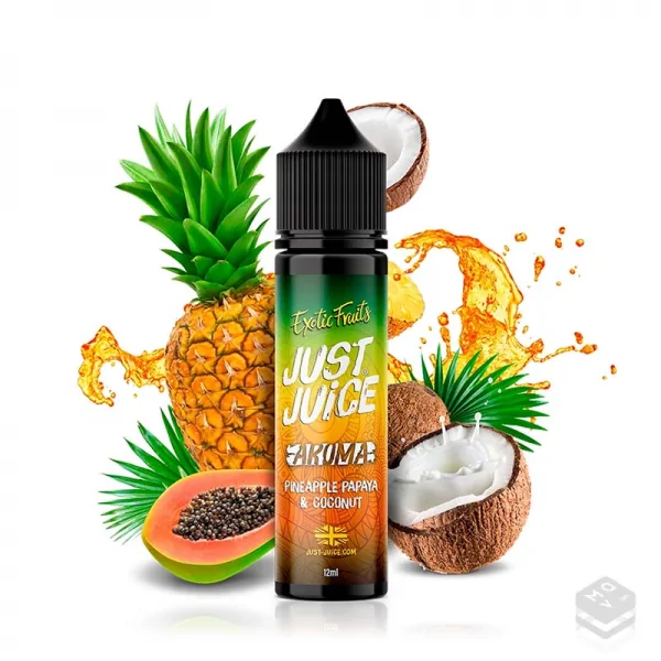 FLAVOUR EXOTIC FRUITS PAPAYA PINEAPPLE & COCONUT JUST JUICE 12ML LONGFILL