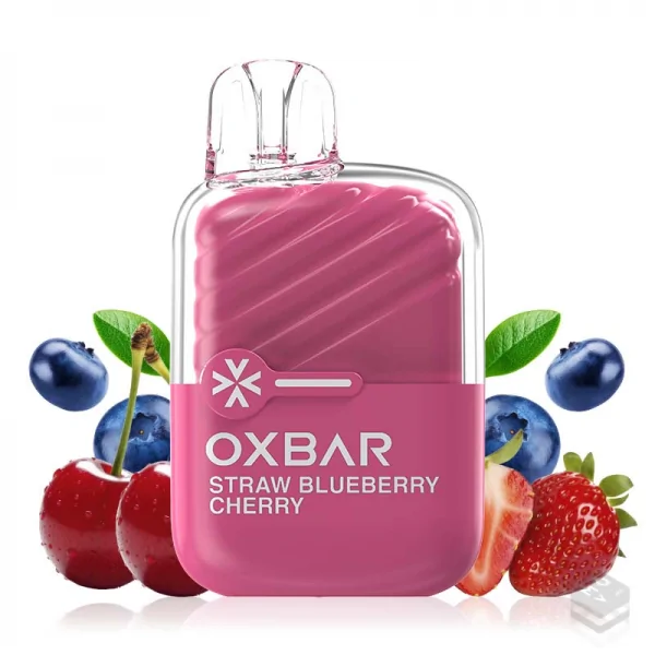 DISPOSABLE VAPE STRAW BLUEBERRY CHERRY OXBAR 20MG 2ML