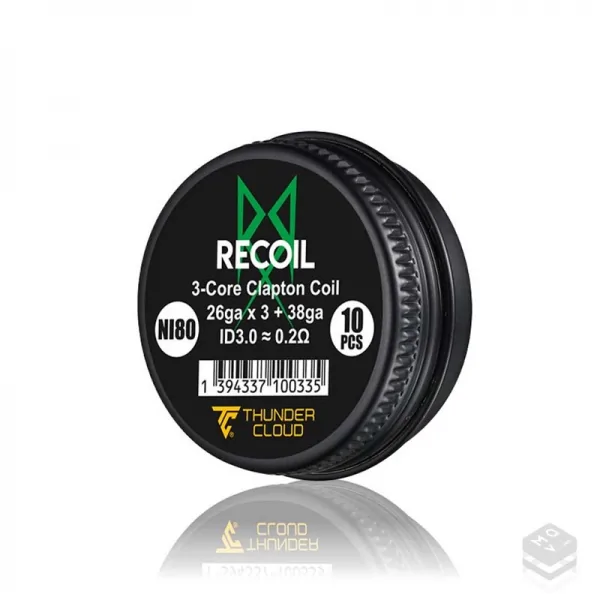 3CORE CLAPTON COILS NI80 0.2 THUNDERCLOUD X GRIMM GREEN