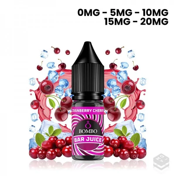 CRANBERRY CHERRY ICE BAR JUICE BY BOMBO 10ML NICOTINE SALTS