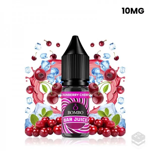 SALES DE NICOTINA CRANBERRY CHERRY ICE BAR JUICE BY BOMBO 10ML