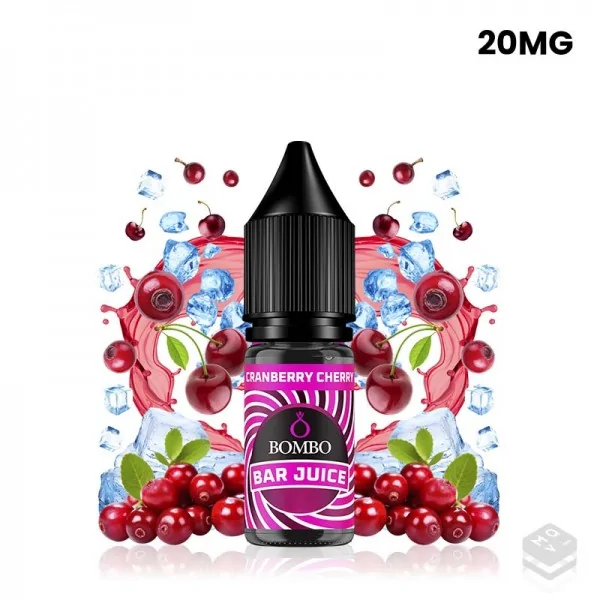 SALES DE NICOTINA CRANBERRY CHERRY ICE BAR JUICE BY BOMBO 10ML