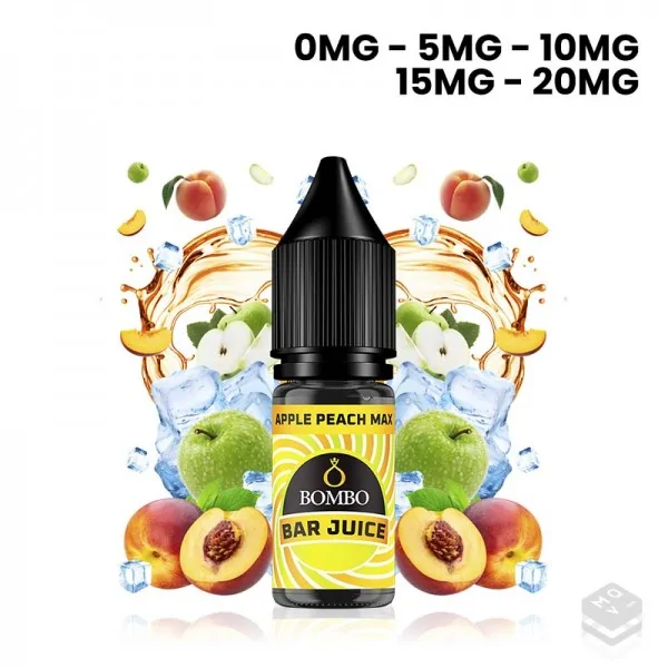 SALES DE NICOTINA APPLE PEACH MAX ICE BAR JUICE BY BOMBO 10ML