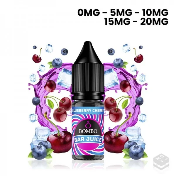 SALES DE NICOTINA BLUEBERRY CHERRY ICE BAR JUICE BY BOMBO 10ML