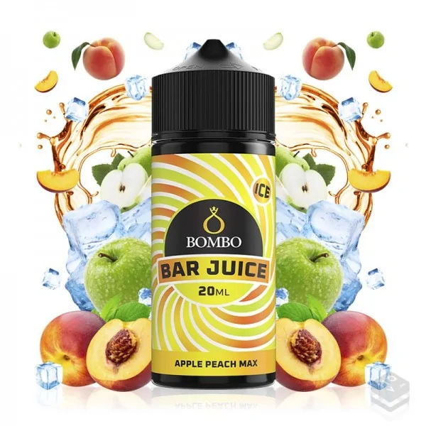 FLAVOUR APPLE PEACH MAX ICE BAR JUICE BY BOMBO 20ML LONGFILL
