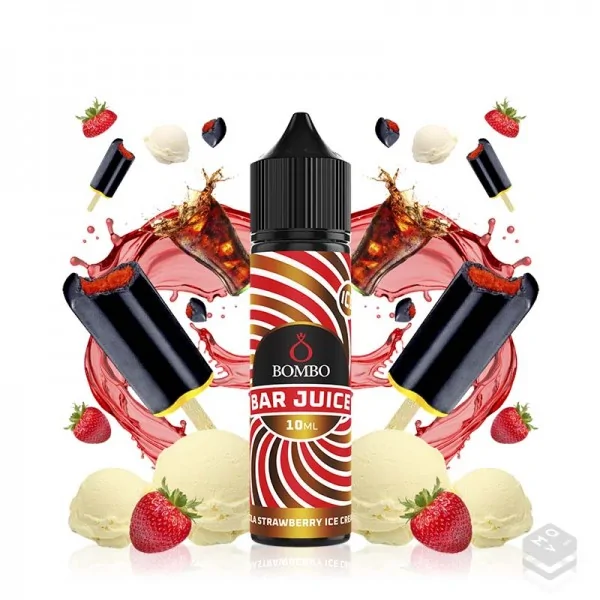 FLAVOUR COLA STRAWBERRY ICECREAM ICE BAR JUICE BY BOMBO 10ML LONGFILL