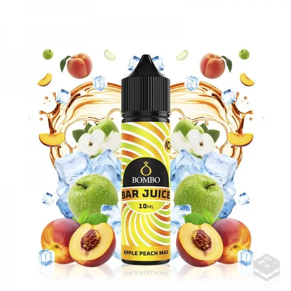 AROMA APPLE PEACH MAX ICE BAR JUICE BY BOMBO 10ML LONGFILL