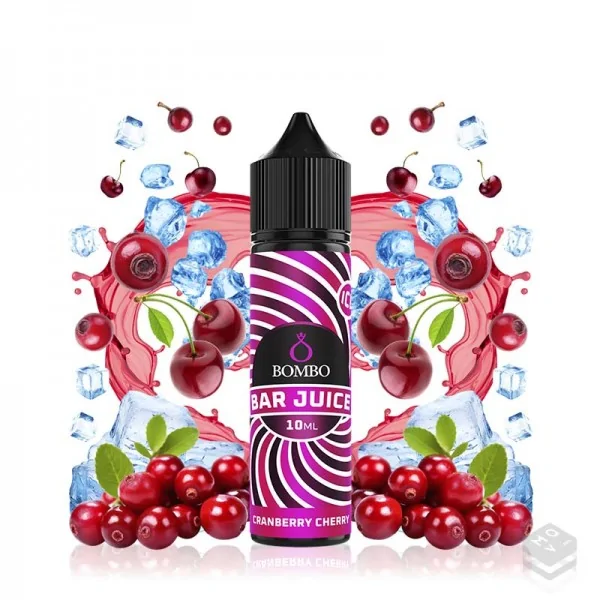 AROMA CRANBERRY CHERRY ICE BAR JUICE BY BOMBO 10ML LONGFILL