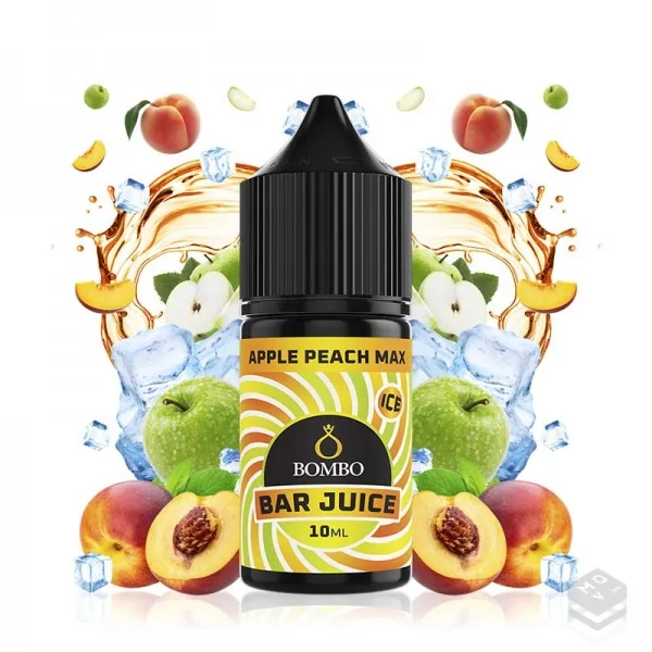 AROMA APPLE PEACH MAX ICE BAR JUICE BY BOMBO 10ML MINILONGFILL