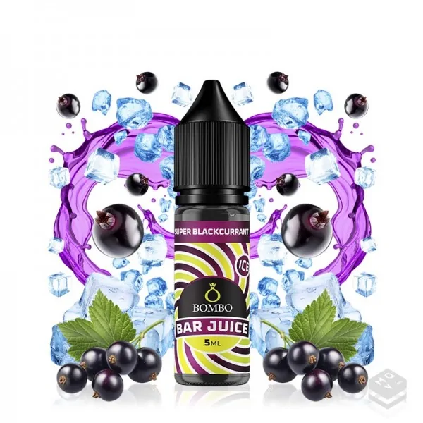 AROMA SUPER BLACKCURRANT ICE BAR JUICE BY BOMBO 5ML MINILONGFILL