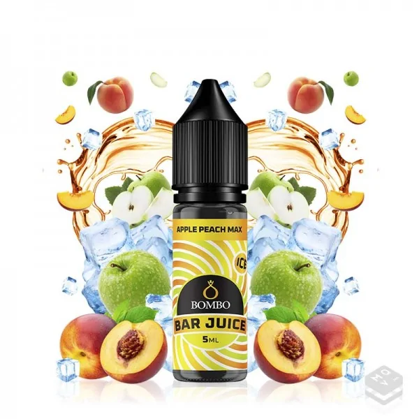FLAVOUR APPLE PEACH MAX ICE BAR JUICE BY BOMBO 5ML MINILONGFILL