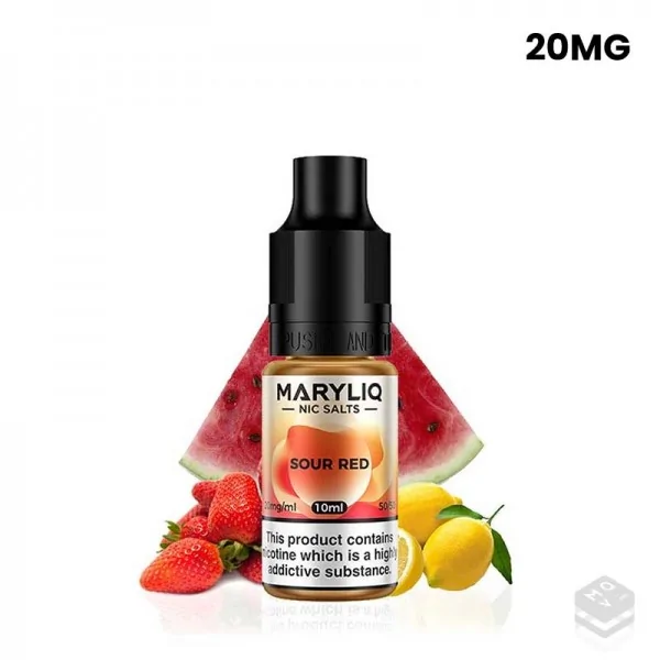 NIC SALTS SOUR RED MARYLIQ BY LOST MARY 10ML