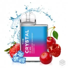 VAPER DESECHABLE CRYSTAL STRAWBERRY RASPBERRY CHERRY ICE CP600 20MG 2ML