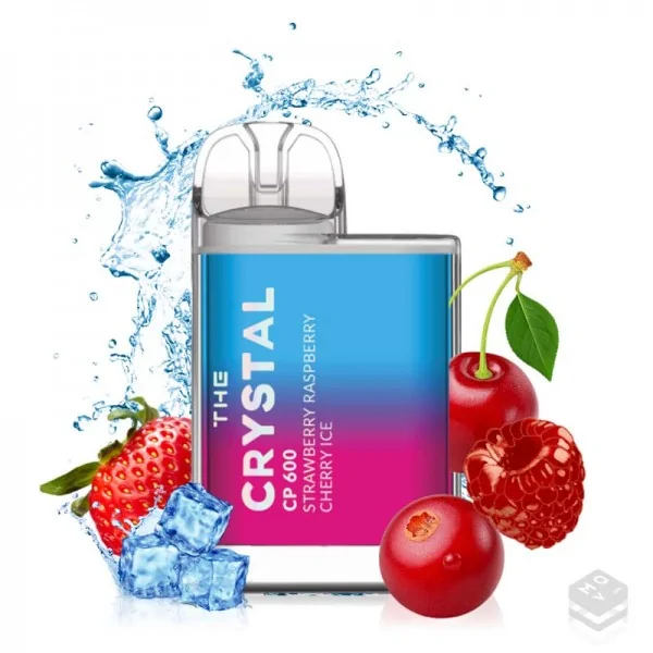 VAPER DESECHABLE CRYSTAL STRAWBERRY RASPBERRY CHERRY ICE CP600 20MG 2ML