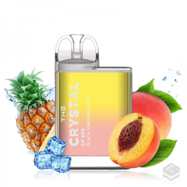 DISPOSABLE VAPE CRYSTAL PEACH PINEAPPLE ICE CP600 20MG 2ML