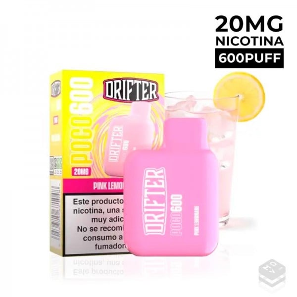 VAPER DESECHABLE PINK LEMONADE POCO 600 20MG 2ML