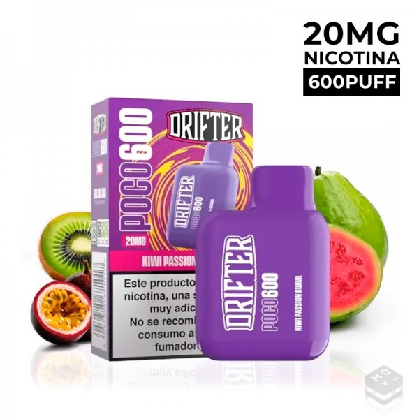DISPOSABLE VAPE KIWI PASSIONFRUIT POCO 600 20MG 2ML
