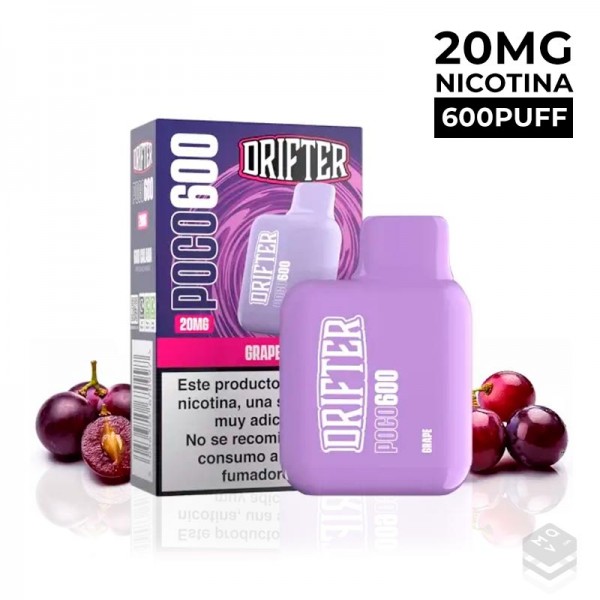 DISPOSABLE VAPE GRAPE POCO 600 20MG 2ML
