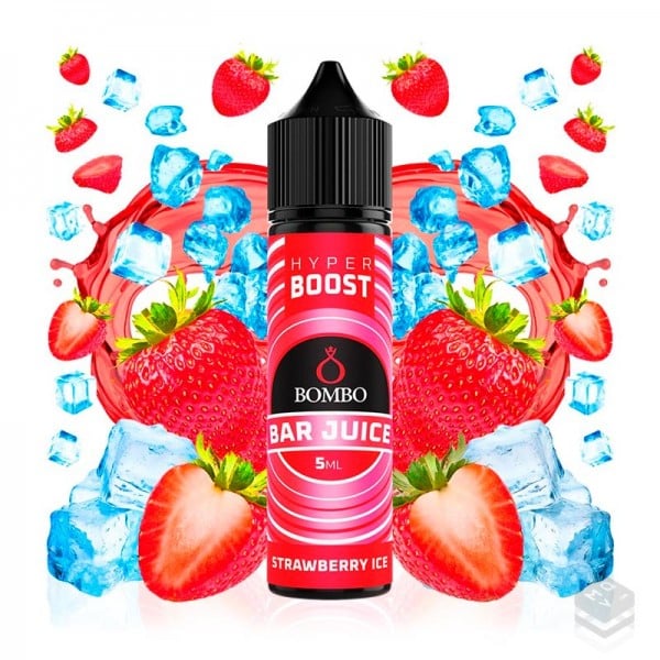 FLAVOUR STRAWBERRY ICE BAR JUICE HYPER BOOST BOMBO ELIQUIDS 5ML LONGFILL
