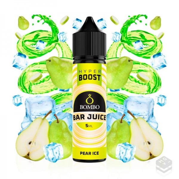 AROMA PEAR ICE BAR JUICE HYPER BOOST BOMBO ELIQUIDS 5ML LONGFILL