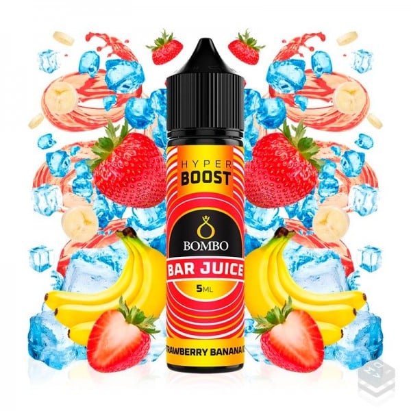 AROMA STRAWBERRY BANANA ICE BAR JUICE HYPER BOOST BOMBO ELIQUIDS 5ML LONGFILL