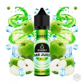 FLAVOUR GREEN APPLE ICE BAR JUICE HYPER BOOST BOMBO ELIQUIDS 5ML LONGFILL
