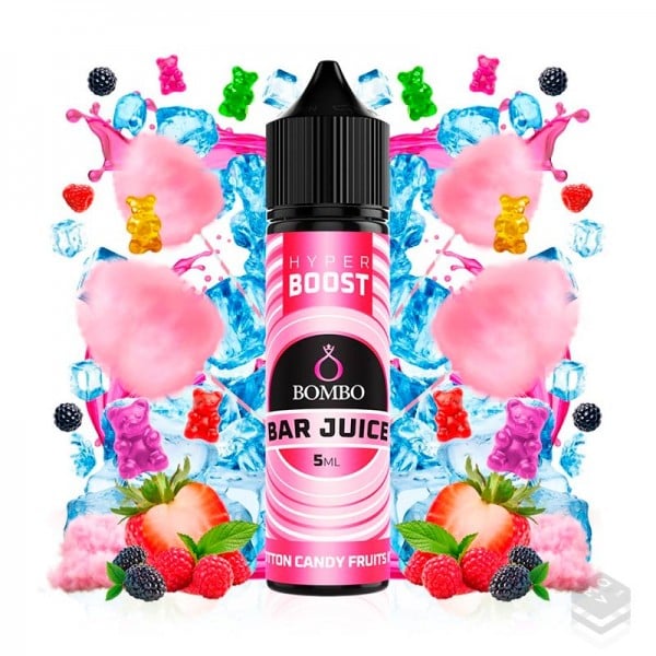 FLAVOUR COTTON CANDY FRUITS ICE BAR JUICE HYPER BOOST BOMBO ELIQUIDS 5ML LONGFILL