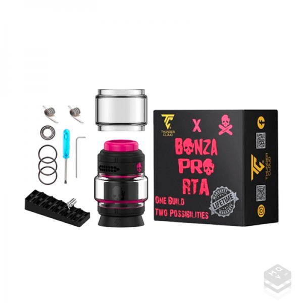 BONZA PRO RTA THUNDER CLOUD PINK BLACK LIMITED EDITION VAPE