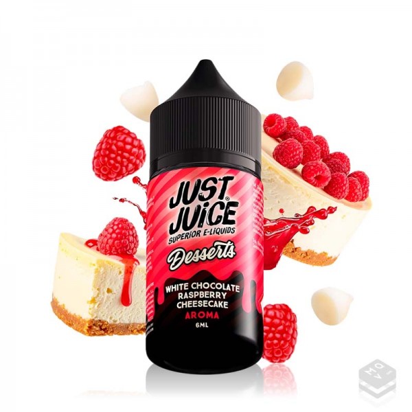 FLAVOUR WHITE CHOCOLATE RASPBERRY CHEESECAKE JUST JUICE 6ML MINILONGFILL