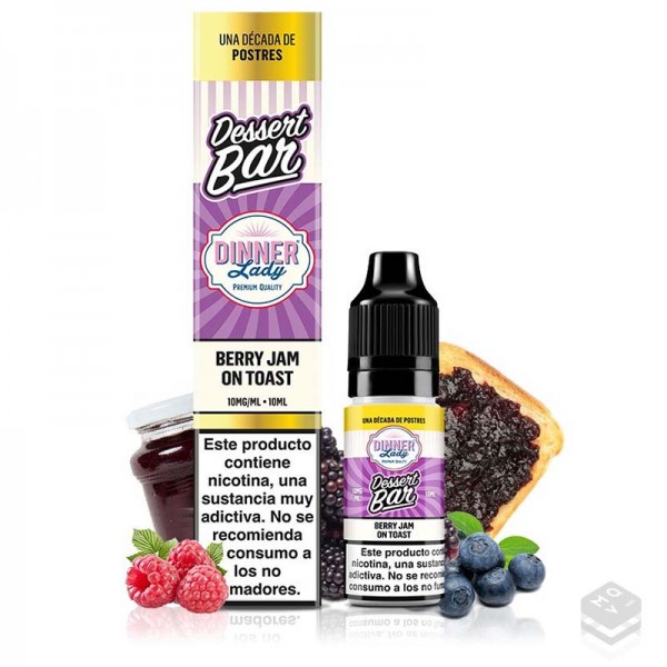 NICOTINE SALTS BERRY JAM DESSERT BAR DINNER LADY 10ML VAPE